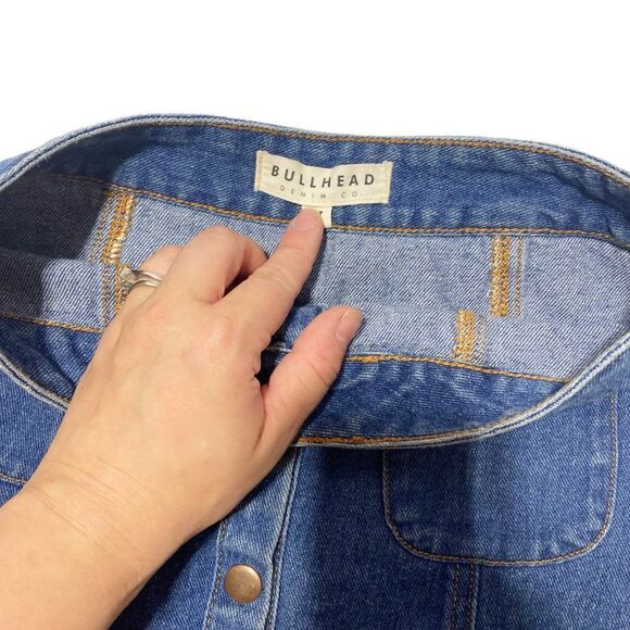 Bullhead Denim Co. Button Front Mini Jean Skirt - Picture 5 of 7